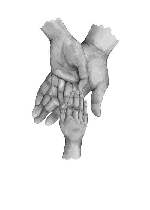 Far, mamma & 1 äldre barn - poster